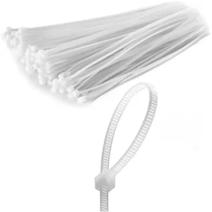 Material: Nylon Size:- 150Mm×3 Mm. Ties Consisted of A Toothed Nylon Strip A One-Way Ratcheting Hole At One End. Allow You To Securely organize Any Group of Cables or Wires. Colour : White